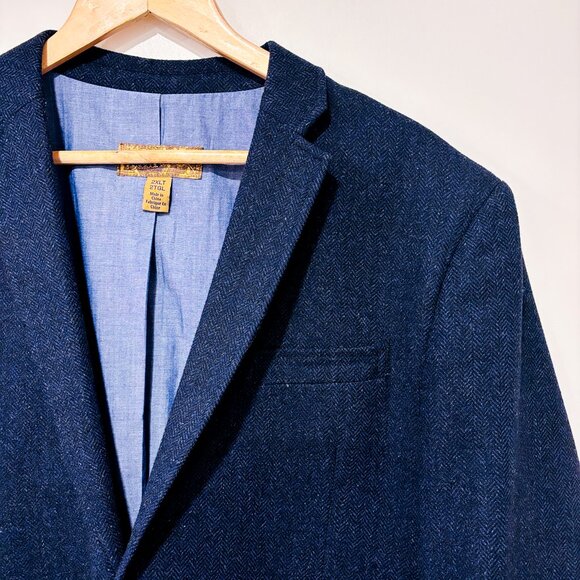 PRONTO UOMO Navy wool blend blazer | Classic tailored mens jacket | 2XL * - Picture 3 of 7